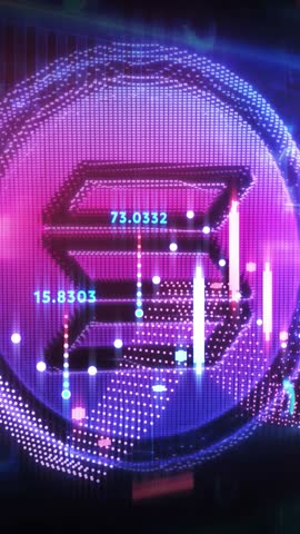 A crypto emblem set against the tapestry of a digital universe.