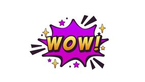 Wow. Comic explosion animation on white and green screen - Powered by Shutterstock - Get 15% off with code: PIKWIZARD15