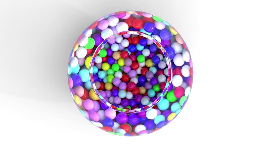 sweet candy ball. 3d and computer rendering animation video with 4k resolution.