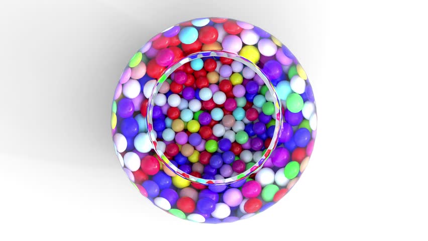 sweet candy ball. 3d and computer rendering animation video with 4k resolution.