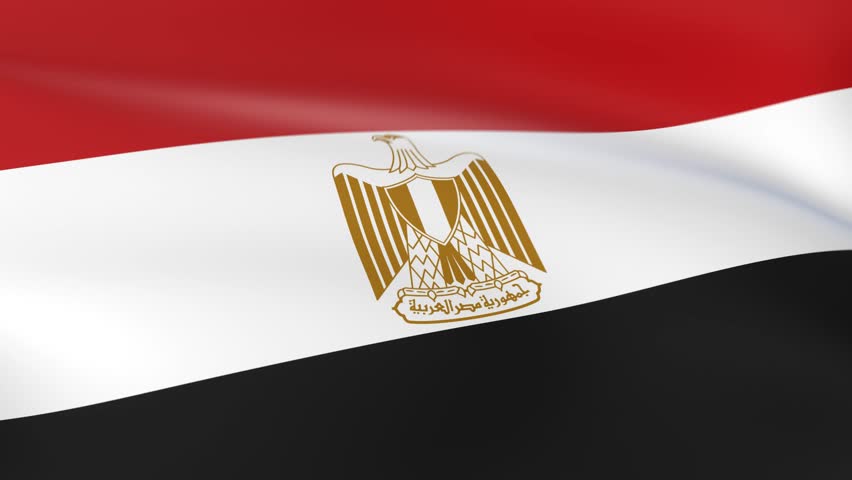 Egyp Flag Looping Animation Background. High resolution 4K UHD quality in,  MP4 format. The codec on this video is H264, 30 FPS