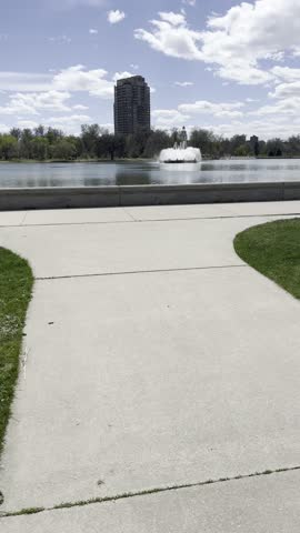 Denver, City Park, Colorado, spring, blooming trees, park, urban park, nature, greenery, springtime, fresh air, flowers, seasonal, landscape, outdoor, walking path, pond, lake, cityscape, skyline
