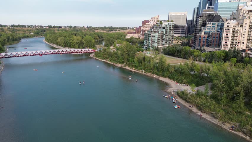 Idyllic Bow River - Calgary, Alberta, Canada