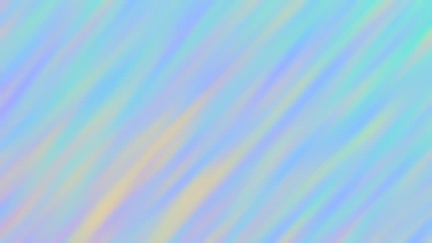Abstract holographic background with gradient wave in light green soft blue turquoise purple violet lilac pale orange yellow colors. Diagonal stripes flow. Fluid ripples animation. Underwater fantasy