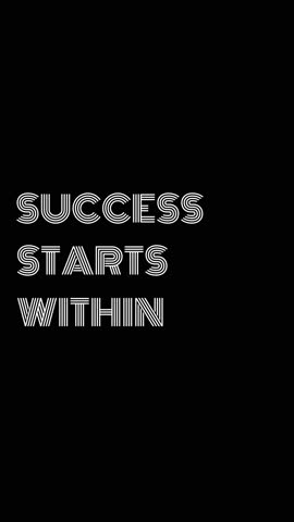 Animated text Success Start Within slides smoothly from right to left on a solid black background. Vertical video. Ideal for motivational reels, shorts, and social content.