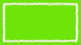 Square frame hand-drawn scribble animation. Pen marker doodle style. Sketched motion element. Loop. Green screen, chromakey - Powered by Shutterstock - Get 15% off with code: PIKWIZARD15