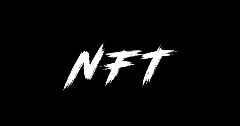 NFT Cyberpunk Neon Glowing Text Animation Video Background