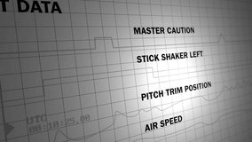 Simulated Black box flight log data recording monitored on graph - Powered by Shutterstock - Get 15% off with code: PIKWIZARD15