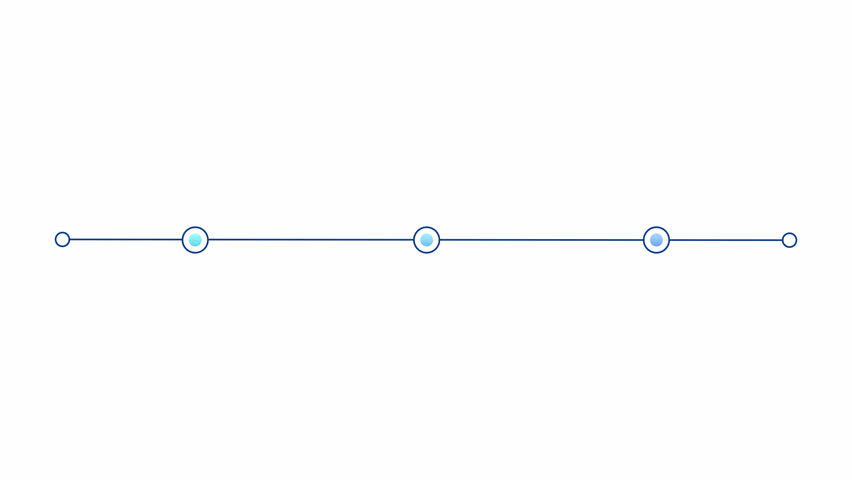 Business plan blue gradient circle infographic 3 steps template animation. Sequence options HD video. Animated blank diagram visualization. Process layout empty design element. Motion graphics