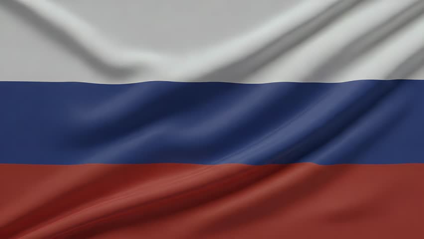 Waving flag of Russia in 3D render