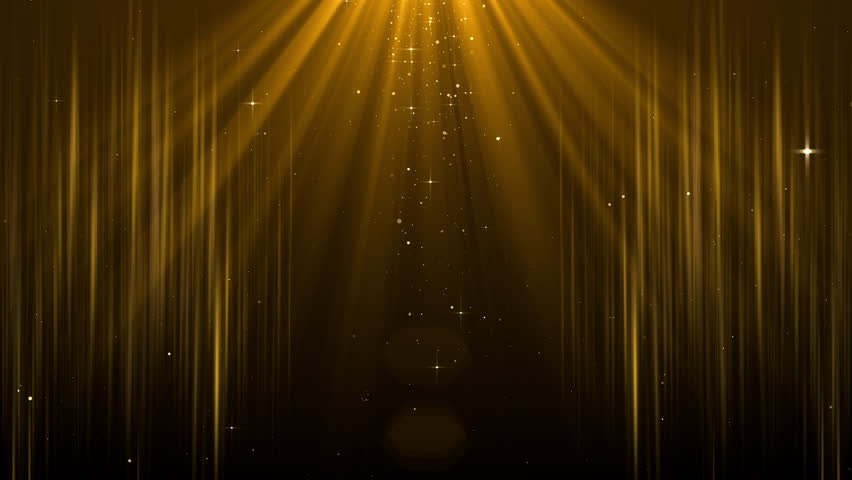 Glittering Curtains Particles Gold Awards Trailer Titles Cinematic Openers Luxury Intro Background Loop