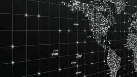 Global world map number count random data business economy finance stock investment connection online digital technology wealth internet futuristic trade bank currency exchange rate analyst community. - Powered by Shutterstock - Get 15% off with code: PIKWIZARD15