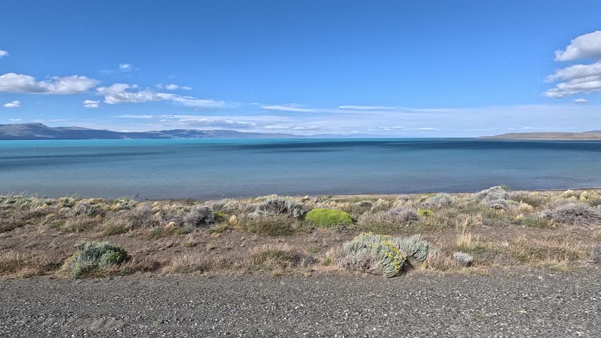 The lago Argentino in El Calafate is located in the southwestern part of Patagonia, Argentina. 
Gateway to Los Glaciares National Park:
 