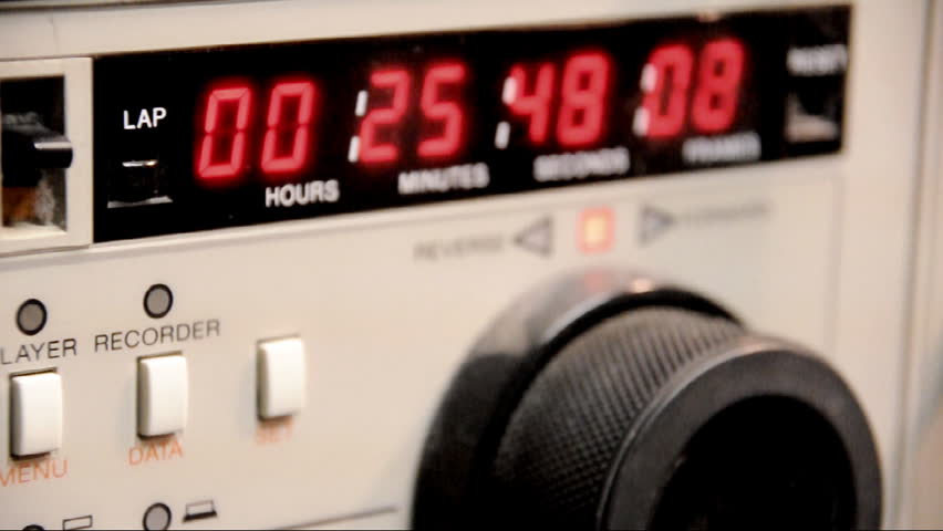 The timecode readout on a 3/4
