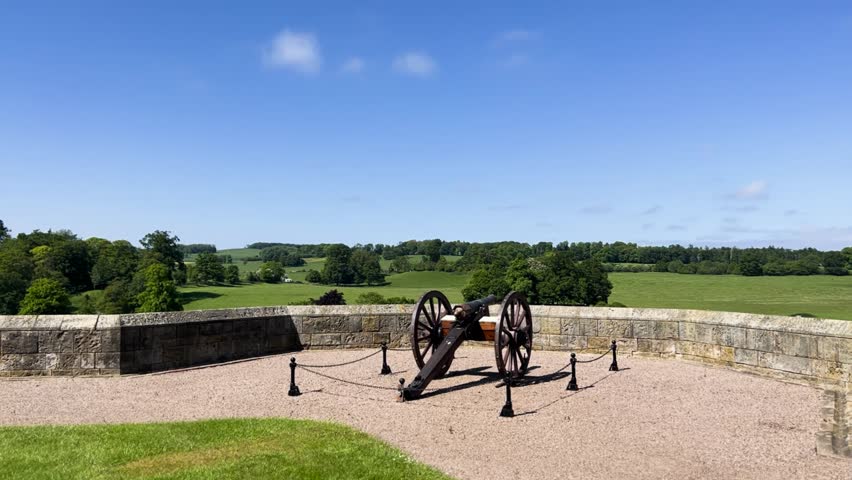 Alnwick Castle Gun Terrace Cannon View