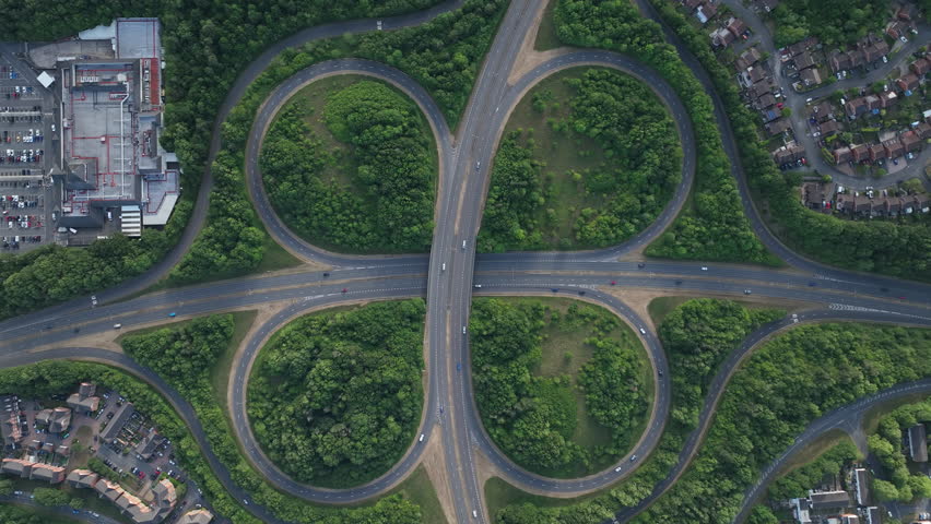 Urban Motorway Overpass in Perfect Geometric Formation