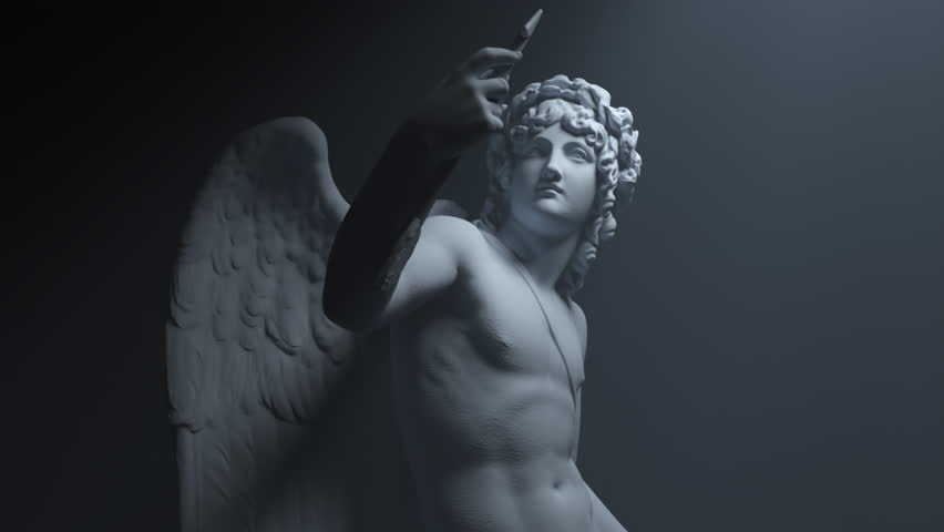 Cupid Triumphant Statue | Sculpture - 4K Video