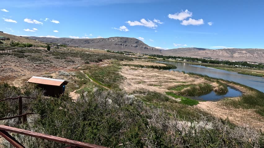 El Calafate is located in the southwestern part of Patagonia, Argentina. 
Gateway to Los Glaciares National Park:
Laguna Nimez nature reserve with the lago Argentino.