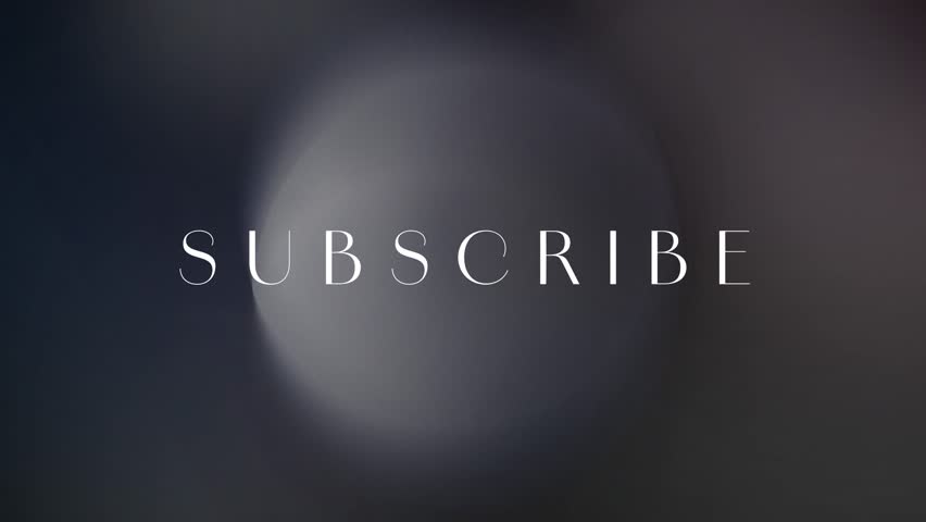 4K animated gradient background with dynamic monochrome tones featuring alternating text prompts of subscribe, like, and share for visual call to action.