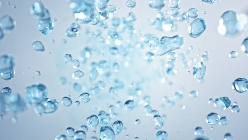 Super Slow Motion Shot of Flying Water Drops Background at 1000fps.