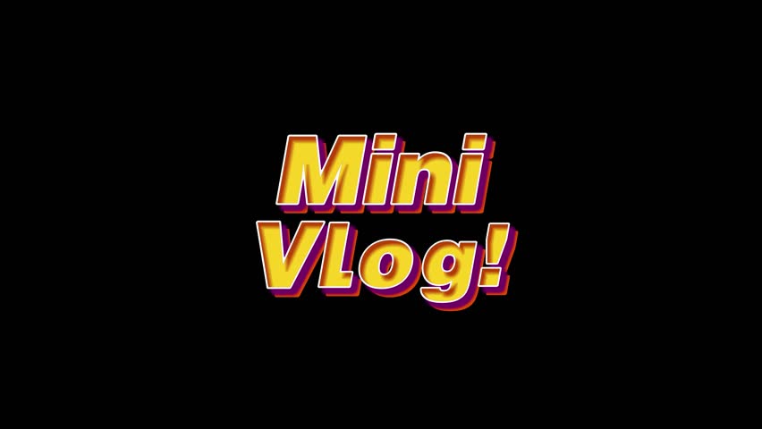 Mini Vlog Text Animation with Retro 3D Style and Vibrant Gradient Colors