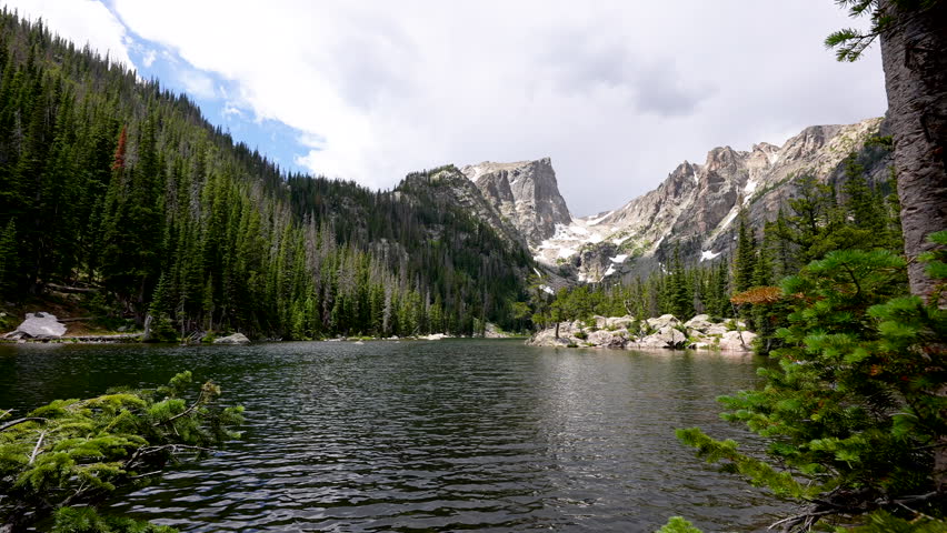 beautiful day at Dream Lake in Rocky mountain national park