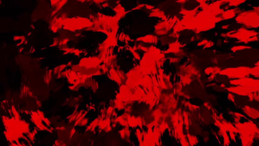 Dark 2d animation with devilish skull. Motion graphics in horror fantasy genre. Animated video clip nightmares for Halloween. Vj looped movie. Red and black background.
