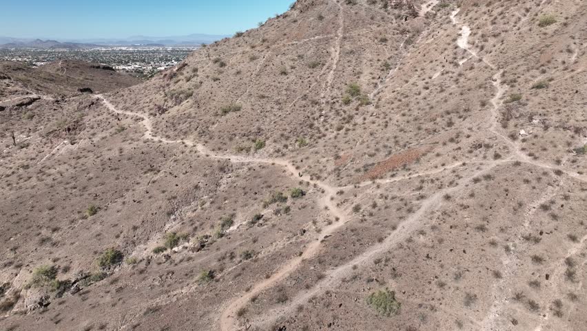 Aerial view of Lookout Mountain and trails, United States.