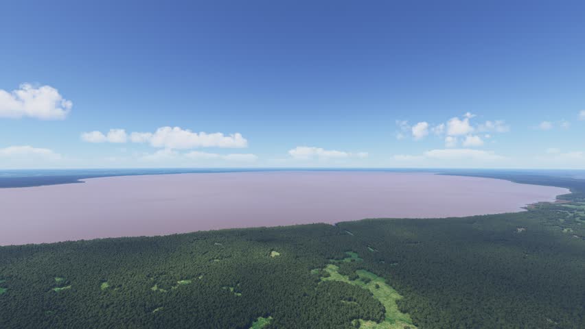 3D - Circular aerial drone view at Maurepas Swamp Wildlife Management Area in Laplace. Louisiana. United States