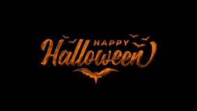 Happy Halloween Text Animation. lettering animated text in orange color on transparent background, for banner, social media feed wallpaper stories. - Powered by Shutterstock - Get 15% off with code: PIKWIZARD15