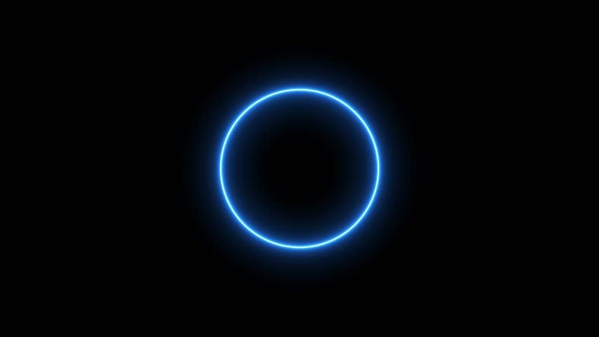 Modern flickering glowing neon letter C animation.