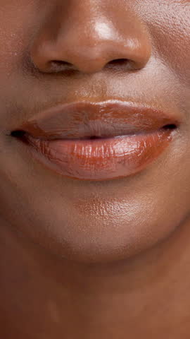 Beauty, mouth and smile of black woman closeup for dental care, oral hygiene or satisfaction. Skin, teeth and whitening with happy African model at dentist for orthodontics results or wellness