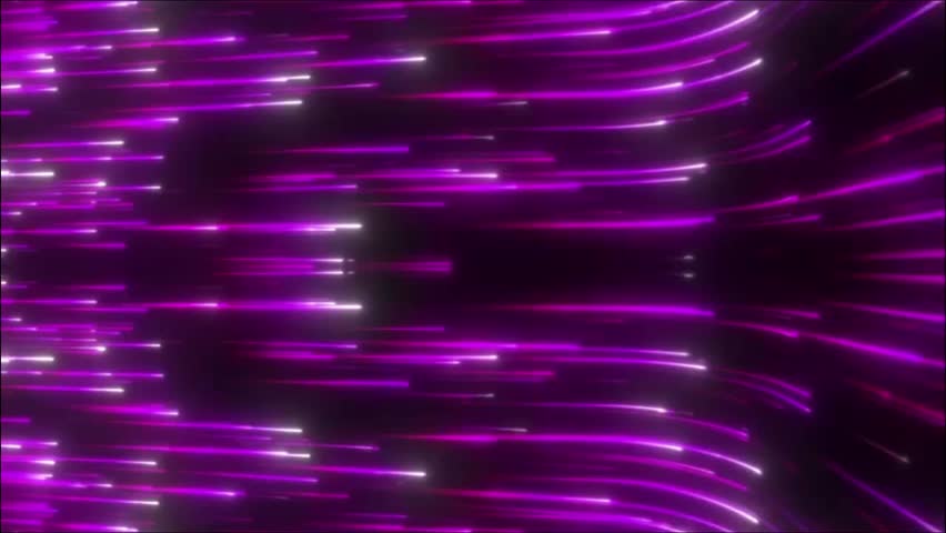 Futuristic purple energy tunnel with glowing light streaks. Abstract motion stream representing fast data and tech pulse
