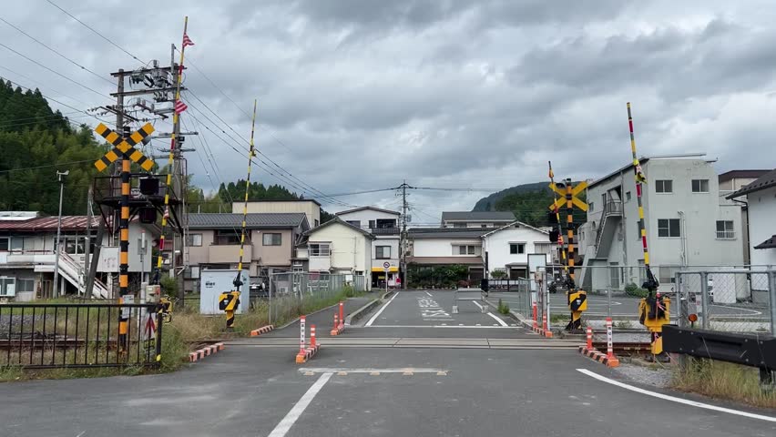 a level crossing in rural Japan
