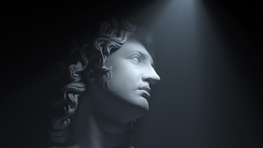 Alexander Macedonian Bust - Statue | Sculpture - 4K Video