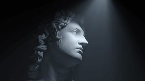 Alexander Macedonian Bust - Statue | Sculpture - 4K Video - Powered by Shutterstock - Get 15% off with code: PIKWIZARD15