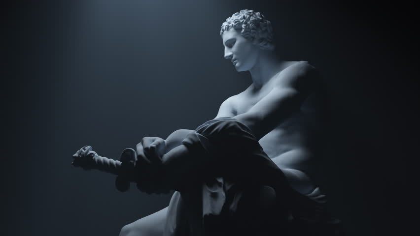 Ludovisi Ares Statue | Sculpture - 4K Footage 