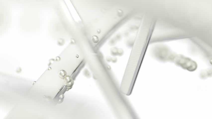 DNA molecule and metal particles. White appearance, Mixed with shiny metal. Can be used in cosmetics, science or education background.On white background and Green Screen. 3D Render. - Powered by Shutterstock - Get 15% off with code: PIKWIZARD15