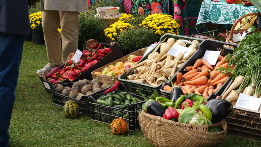 Traditional Romanian Food Display – Local Delicacies and Handmade Products