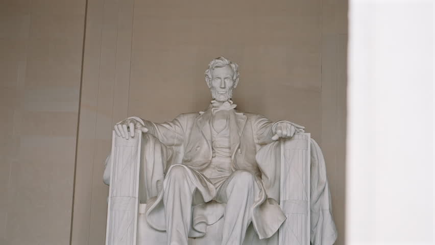 Abraham Lincoln Statue Inside Memorial Washington DC