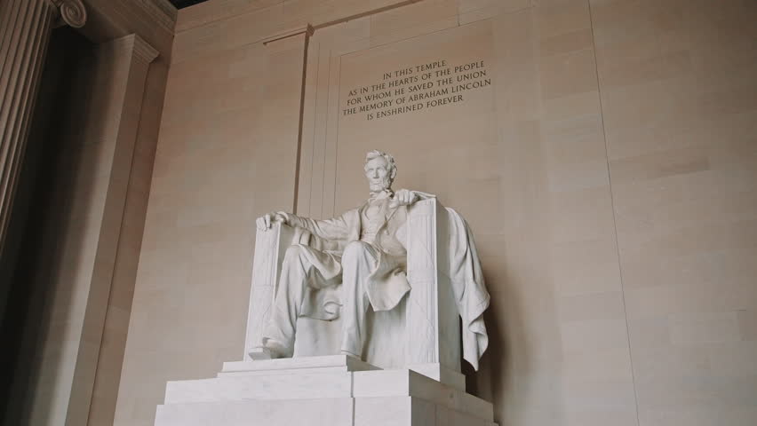 Abraham Lincoln Statue Inside Memorial Washington DC