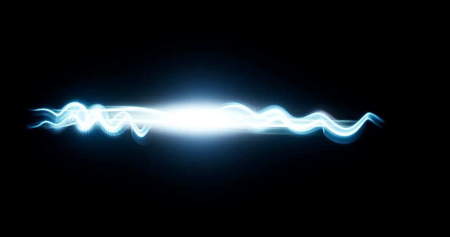 blue energy spline effect on black background