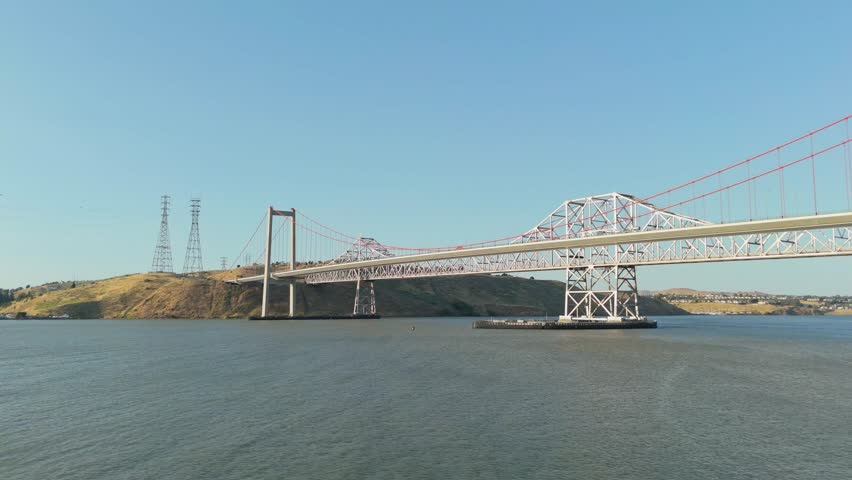 Alfred Zampa and old cantilever bridge in the CA Bay Area, Panorama View