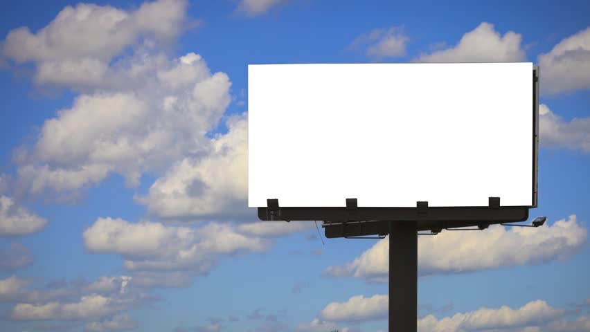 blank Billboard with Cloud Time lapse with mask in part 2/2