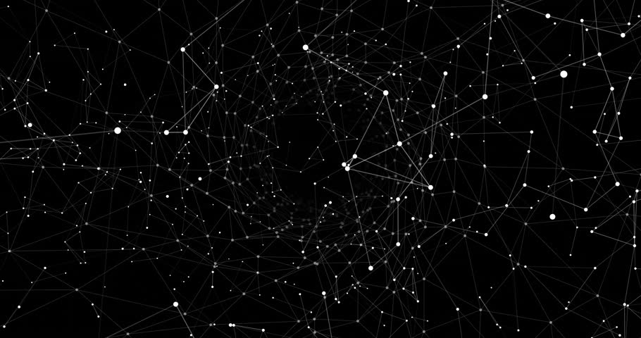 At start central data panel emerging over network while grid numbers updating to visualize data. Abstract, digital, futuristic, data visualization, technology, network, analytics