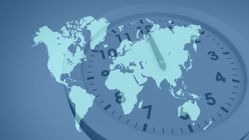 On clip starting clock hands rotating placing markers connecting then fading showing global network. Technology, connectivity, digital, innovation, communication, network, globalization - Powered by Shutterstock - Get 15% off with code: PIKWIZARD15
