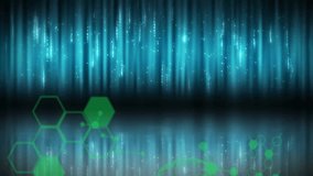 Opening pulsing data bars code and hex merging into brain, text scrolling showing biotech interface. Futuristic, digital, technology, abstraction, innovation, networking, science - Powered by Shutterstock - Get 15% off with code: PIKWIZARD15