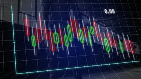 Data values animating 3D candlestick chart overlaying office while man monitoring finance on tablet. Financial analysis, data visualization, stock market, digital interface, modern workspace, business - Powered by Shutterstock - Get 15% off with code: PIKWIZARD15