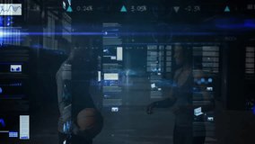 IT specialist and data analyst selecting charts while holographic data materializing for analytics. Technology, innovation, futurism, collaboration, data visualization, digital interface, analytics - Powered by Shutterstock - Get 15% off with code: PIKWIZARD15