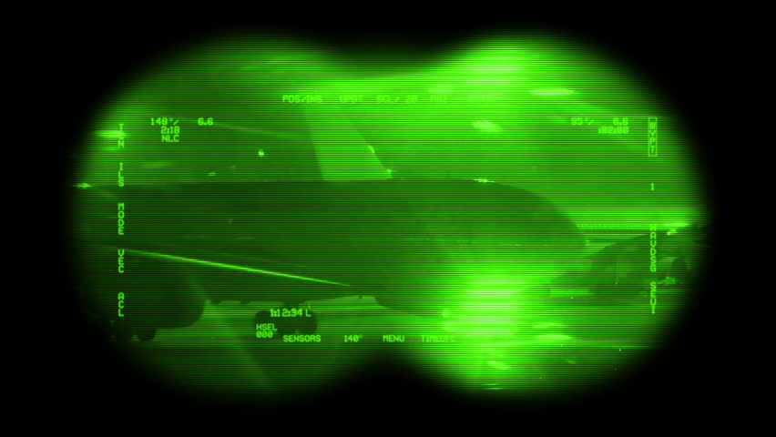 Airport Nightvision Binoculars POV Covert Military Surveillance
